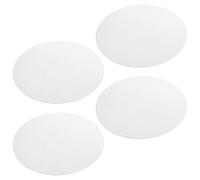 4 Pièces Tapis en Feutre 12 Pouces Blanc Anti-vibrations | Laine Feutrée, Effet Antistatique, pour Lecture Studio et Manipulation de Disques, Compatible Plupart des Platines