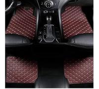 4 Pièces Tapis Sol Voiture Cuir pour MG One 2022 2023 2024 2025, Tous Temps Antidérapant Imperméable Voiture Moquette Protection Accessoires,B-Red Beige