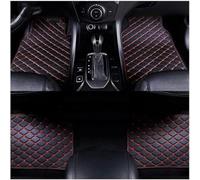 4 Pièces Tapis Sol Voiture Cuir pour MG One 2022 2023 2024 2025, Tous Temps Antidérapant Imperméable Voiture Moquette Protection Accessoires,D-Black Red