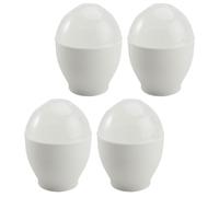 4 Pièces Tasse Cuiseur à Œufs, Blanc PP, Petit-déjeuner Rapide | Surface Antiadhésive Lisse, Cuisson au Four Micro-ondes, pour Blancs D’œufs Cuisine Débutant