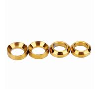 4 pièces TC4 étrier de frein en titane boulons fixes entretoise joint pour vélo de montagne, plan incliné conception convexe concave revêtement en nitrure sous vide, cric 5,2 mm (Or)