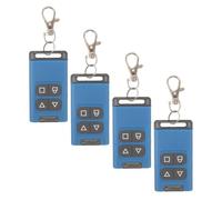 4 Pièces Télécommande de Garage 433 Mhz 4 Boutons, Copie Rapide | Portail Électrique et Porte de Garage, Grosse Mémoire, Signal Stable, Plastique et Métal, Bleu