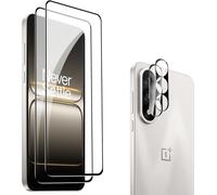 4 Pieces Tempered Glass For Oneplus Nord 5, [2+2 Pieces] Screen Protector And Rear Camera Protector, 9h Hardness, Bubble-Free, Ultra Transparent, Anti-Scratch
