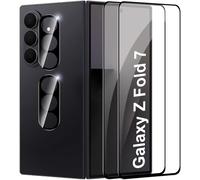 4 Pieces Tempered Glass For Samsung Galaxy Z Fold 7, [2+2 Pieces] Screen Protector And Rear Camera Protector, 9h Hardness, Bubble-Free, Ultra Transparent, Anti-Scratch