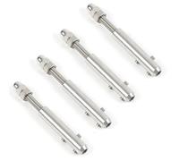 4 Pièces Tendeur Cable Inox Cable Inox 4mm, Terminal pour Fil Inox Métallique Terminal À Vis pour Cable Métallique 4 mm Label