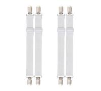 4 Pièces Tendeur Drap Housse, Tendeurs de Draps Élastiques Réglables avec Clips Métalliques, Sangle de Maintien Drap Housse, Fixation Attache pour Drap de Lit, Matelas, Planche à Repasser, Canapé