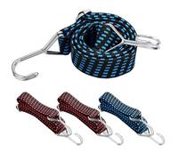 4 Pièces Tendeurs Elastique avec Crochets, Sandow Elastique, Tendeur Plat, Sandow Reglable Elastique avec Crochet Métal (1 m de Long)