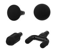 4 Pièces Tête de Massage Musculaire 12-13mm en Silicone, Noir | Mollets et Dos Après Entraînement, Forme Aplatie Longue Ronde, Soulagement Ciblé, Sportifs, Fitness, Rééducation