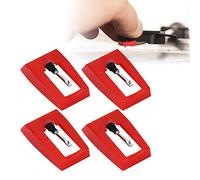 4 Pièces Tête Universelle de Lecture Stylet de Diamant avec Aiguille Tourne-Disque, Durable pour Platine Vinyle