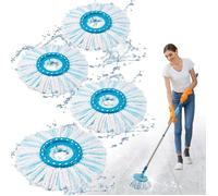 4 Pièces Têtes de Rechange Compatible avec Leifheit Clean Twist Disc Mop, Balai Serpillère Microfibre Compatible