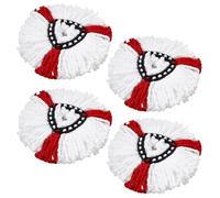 4 Pièces Têtes de Rechange pour Veleda Serpiere, Compatible pour Vileda Turbo 2en1 Mop, pour Vileda Serpillière Pièces de Rechange, pour Balai Serpillère de Remplacement en Microfibres