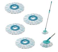 4 Pièces Têtes de Serpillière, Compatible avec Leifheit Clean Twist Disc Mop, en Microfibre, pour Tous Types de Sols, Nettoyage Efficace, Idéal pour Entreprise, Maison, École