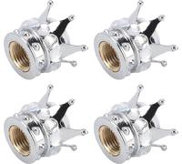 4 Pieces Tire Wheel Stem Valve Cover Caps Crown Diamond Style Universal for Cars Trucks Bicycles White