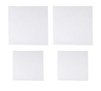 4 Pièces Toile Carrée Tendue sur Châssis pour Artistes Débutants | Bois Massif et Coton, Surface Lisse Prête à Peindre, Anti-humidité, pour Atelier, Galerie et Cours