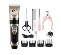 4 Pièces Tondeuse à Poils D’animaux sans Fil Rechargeable USB | Lame Céramique et Alliage Titane, 4 Sabots Inclus, Format Compact, Usage Chat et Pet