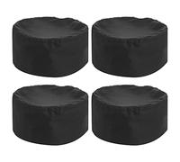 4 Pièces Toque de Cuisinier Unisexe Chef Chapeaux Réglable Calot Cuisine Chapeau Sangles Elastique Taille Unique Convient à la Plupart des Hauts en Maille Respirants Noirs