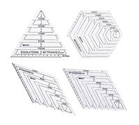 4 Pièces Transparentes Couture Règle, Règle Coudre Bricolage, Règle Courtepointe Modèles, Quilting Ruler, Échelle Précise et Caractères Clairs, pour Bricolage Couture Artisanat Patchwork Outil