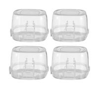 4 Pièces Transparents pour Boutons de Cuisinière Gaz Couvercles de | Adhésif Facile à Poser, Nettoyage Simple, Garde les Réglages Visibles, pour Parents et Garçon Fille à Maison