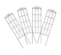 4 Pièces Treillis en Fer Noir, Support Vertical pour Vignes | Fil Métallique Robuste, Guide la Montée des Tiges, pour Jardin en Pot, Décoration Intérieure
