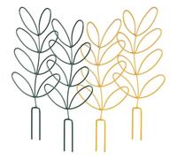 4 Pièces Treillis pour Plantes Grimpantes en Fer, Motif Feuille