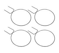 4 Pièces Treillis Rond pour Plante en Pot Fer Noir Décoratif | Structure Courbe Géométrique, Usage Intérieur Extérieur, Soutien des Vignes, Résistance aux Déformations et Vents Forts