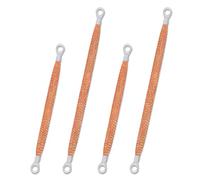 4 Pièces Tresse de Masse Auto Universelle, 33cm / 25cm Câble de Masse Tissé Robuste en Cuivre avec Borne à Anneaux 5/16" (Cuivre)