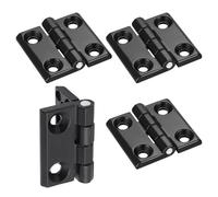 4 Pièces Trous de Charnière Plats Pliants Butt Charnière à roulement billes Noir Charnières Aluminium Exterieur Charnière Inox Charniere Porte Lourde pour Portes Pleines Intérieures et Extérieures