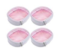 4 Pièces Trousse à Maquillage Portable Fermeture Éclair | Rangement Pratique, Plastique et Pu, Format Compact, pour Femmes et Amies, Usage Quotidien