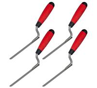 4 Pièces Truelle à Joints, Largeur 8 10 12 14 mm, Manche Caoutchouc Antidérapant, Spatule à Joints en Acier Inoxydable, pour Maçonner avec Précision, Construire, Carreler, Décorer et Aménager (Rouge)