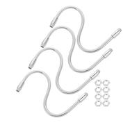 4 Pièces Tube D’extension Flexible pour Pied de Micro, Bras M8 | Col de Cygne Mâle à Mâle, Support Stable, Portée Accrue, pour Home Studios et Enregistrement
