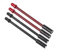 4 Pièces Tube de Frein Flexible, Guide Coudé en Acier Inoxydable | Alliage D'aluminium et Acier Inoxydable, Finition Rouge Lisse, Fit Plupart des Vélos