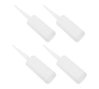 4 Pièces Tube de Mastic Plastique Vide 135ml, Réutilisable | Paroi Intérieure Polie, Embout Incliné Piston, Usage Maison et Entretien, Blanc