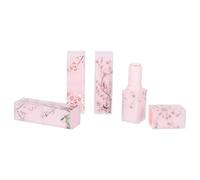 4 Pièces Tube de Rouge à Lèvres Vide ABS Rose | Petit Format Facile à Remplir, Pratique en Voyage, Finition Soignée, pour Rangement Beauté et Usage Quotidien