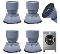 4 Pièces Universel Patin Machine à Laver FORMVERSITY, Gris Anti Vibration Machine à Laver Tapis Ajustable 10 à12 Cm, Amortisseurs de Machine à Laver pour Machine à Laver et Sèche-Linge