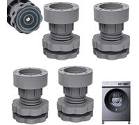 4 Pièces Universel Patin Machine à Laver FORMVERSITY, Gris Tapis Anti Vibration Machine a Laver Ajustable 7 à 9.5cm, Tapis Anti Vibration Machine à Laver Support Anti Vibration Machine à Laver