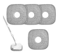 4 Pièces Universels pour Serpillère Carrée et Seau, 22×22cm Rechange en Microfibre pour Balai Carré, Carré en Microfibre pour Serpillère per Bois Dur, Carrelage, Verre, Fenêtres, Sol Stratifié