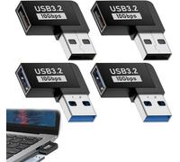 4 Pièces Usb 3.2 90 Degrés Angle Adaptateur,Cable Usb Coudé,Adaptateur Usbc,Transfert D Données Rapide,Connecteur En L,Rétrocompatible Usb 3.0/2.0/1.0,Otg,Compact Et Portable[X1891]