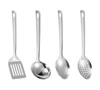 4 Pièces Ustensiles Cuisine INOX, 27 cm Louche INOX