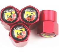 4 Pièces Valve Pneu Voiture pour Abarth Logo 595 500 695 Fiat 500 131,Bouchon de Valve Voiture Résistant à la Corrosion Bouchon de Valve Voiture