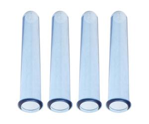 4 Pièces Vase Tubulaire Hydroponique Bleu en PC | Entretien Facile, Observation Transparente, Design Polyvalent, pour Compositions Hydroponiques et Décoration D’événements