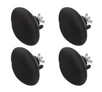 4 Pièces Ventouse de Fixation Filetage pour Hachoir, PVC Noir | Accessoire Cuisine, Repositionnement Facile, Bord Épaissi et Rainures Antidérapantes, pour Plan de Travail