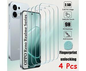 4 pièces Verre trempé compatible avec OPPO A6 A5 A3 Pro A80 A60 A40 A79 A78 A77 A59 A58 A57 A18 A17 A16 Reno 12 13 14 Pro F FS12F 13F 14F 12FS 13FS 14FS Realme C71 C73 C75 C60 C61 C65 C67 C51 C53 C55