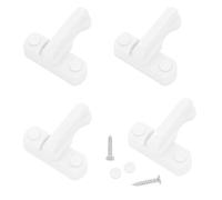 4 Pièces Verrous de Fenêtre en Blanc, Sécurité Fenêtre Enfant et Securite Fenetre, Bloque Fenetre Facile à Installer pour UPVC/PVC, Verrou Fenetre Domestique, Bloc Fenetre Securite Enfant