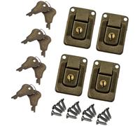 4 Pièces Vintages Fer Valises Serrure Moraillon Accessoire Pour La Maison Pour Boîte À Bijoux Boîtes À Outils Et Caisse En Bois Avec Clé Et Vis Loquets En Fer Fermoirs