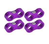 4 pièces violet aluminium AN4 AN6 AN8 AN10 AN12 voiture billet tuyau d'huile carburant tuyau d'eau séparateur diviseur pince ligne séparateur support(AN6)