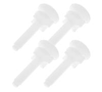 4 Pièces Vis de Fixation, Couvercle de Toilette en Pom Blanc | Réduit le Jeu, Finition Polie Lisse, pour Maison et Entretien des Sanitaires, Compatible Sièges Carrés