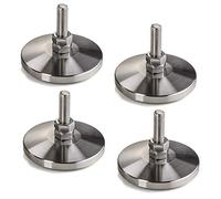 4 pièces Vis de réglage M8 x 30 mm Ø 30 mm Acier inoxydable véritable (SS201) réglable en hauteur avec pied en caoutchouc Pieds de meubles Pieds de réglage de SOTECH