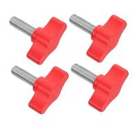4 Pièces Vis Moletée à Main 1/4x20.4 en Aluminium Rouge | Serrage Manuel Facile, Prise Confortable, Usage en Tournage Extérieur, Pièces de Rechange Portables