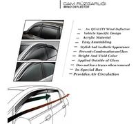 4 Pièces Visières Fenêtre Côté Voiture Déflecteur pour Toyota Alphard AH10/AH20/AH30 2002-2022+, Accessoires Voiture Pare Pluie Visières De Fenêtre