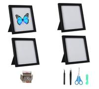 4 Pièces Vitrine à Insectes Murale, Boîte de Présentation D'Insectes pour Spécimen de Papillon avec Panneaux en Mousse EVA,pour Les Amateurs d'insectes,15,1x15,1 cm